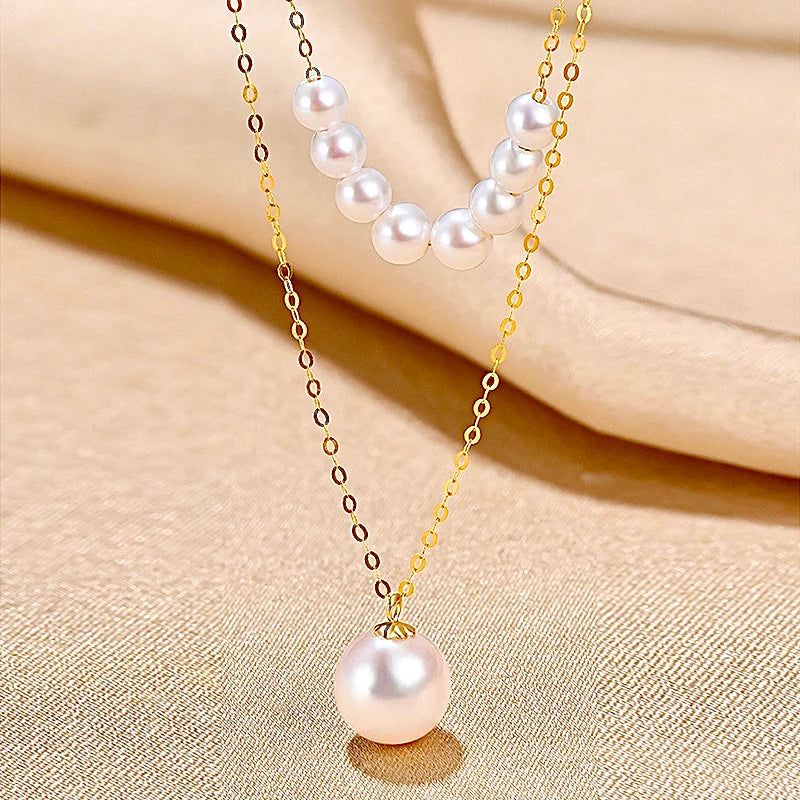 Double Layer Delicious Pearl Necklace For Girls