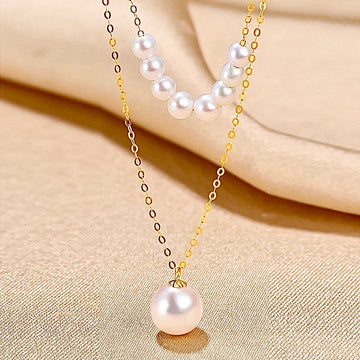 Double Layer Delicious Pearl Necklace For Girls