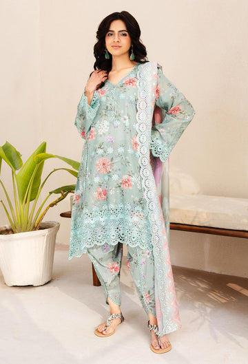LAWN CHICKEN KARI Suit With CHIFFON EMBROIDERED Dupatta